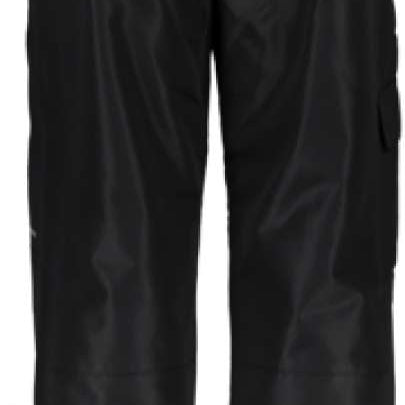 Obermeyer Nomad Cargo Pants Tall 2022-2023 - Black cargo pants with zippered pockets on each thigh.