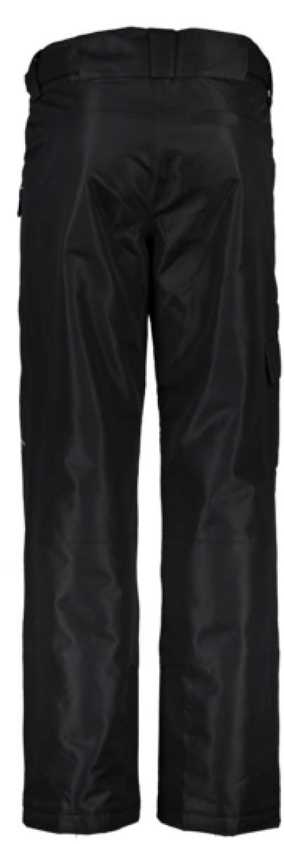 Obermeyer Nomad Cargo Pants 2022-2023 - Black cargo pants with zippered pockets on each thigh.