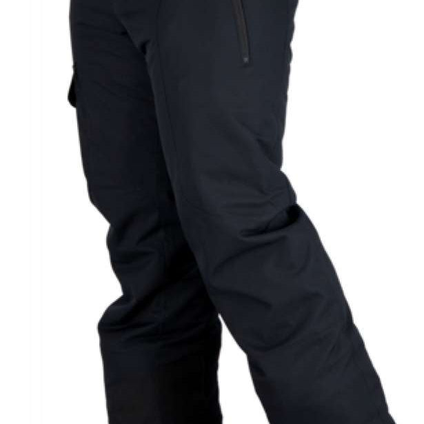 Obermeyer Nomad Cargo Pants Tall 2022-2023 - Black cargo pants with zippered pockets and belt loops.