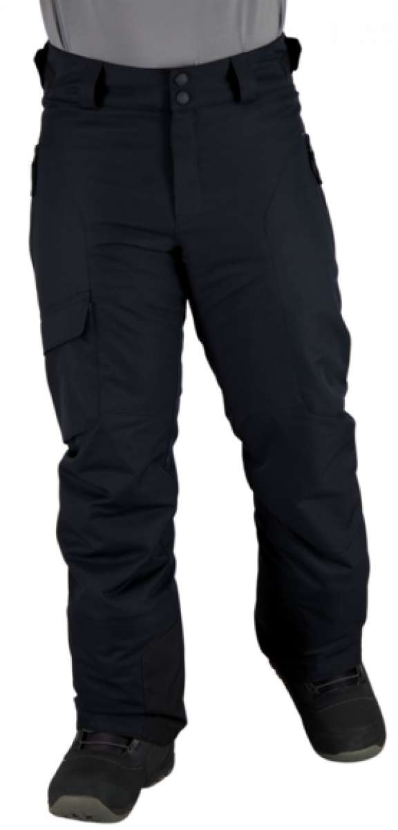 Obermeyer Nomad Cargo Pants Short 2022-2023 - Black cargo pants with two front pockets and a button fly.