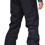 Obermeyer Orion Insulated Pant 2022-2023 - Black insulated ski pants with a belt loop and zippered pocket on the right thigh.