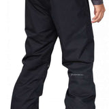 Obermeyer Orion Insulated Pant 2022-2023 - Black insulated ski pants with a belt loop and zippered pocket on the right thigh.