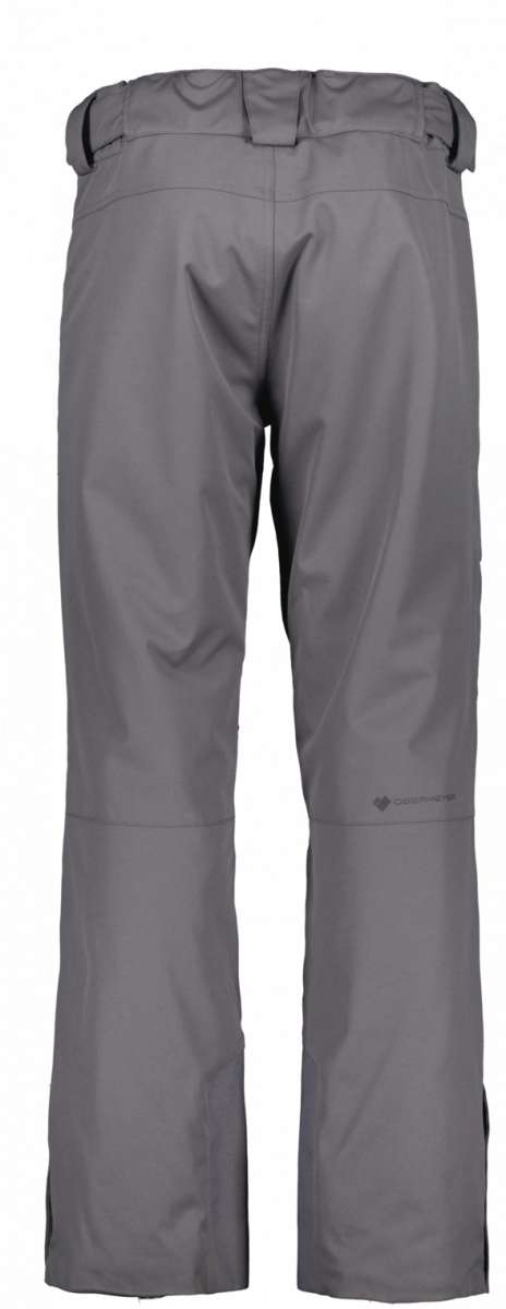 Obermeyer Orion Insulated Pant 2022-2023 - A pair of gray insulated ski pants with a wide waistband and belt loops.