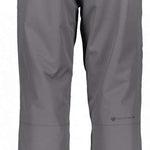 Obermeyer Orion Insulated Pant 2022-2023 - A pair of gray insulated ski pants with a wide waistband and belt loops.