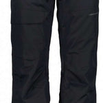 Obermeyer Orion Insulated Pant 2022-2023 - Black insulated ski pants with a subtle pattern of thin white lines on the lower leg.