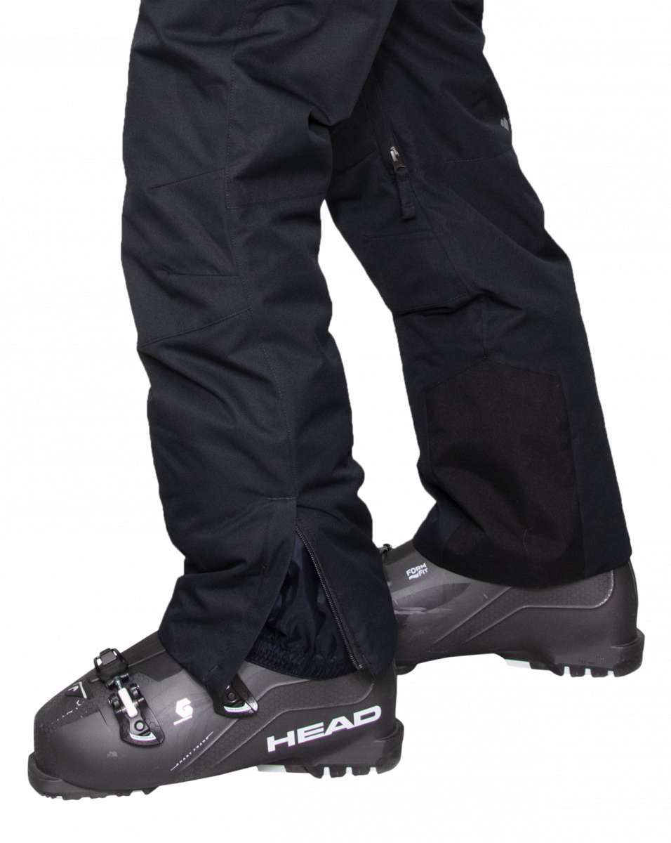 Obermeyer Orion Insulated Pant 2022-2023 - Black insulated ski pants with zippered pockets and adjustable cuffs.
