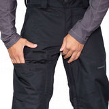 Obermeyer Orion Insulated Pant 2022-2023 - Black insulated ski pants with zippered pockets and adjustable cuffs.