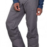 Obermeyer Orion Insulated Pant 2022-2023 - Dark gray insulated ski pants with a subtle pattern of thin, darker gray stripes on the side and back panels.