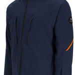 Obermeyer Raze Insulated Jacket 2024 - A navy blue jacket with a black zipper and two zippered pockets on either side.