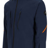 Obermeyer Raze Insulated Jacket 2024 - A navy blue jacket with a black zipper and two zippered pockets on either side.