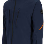 Obermeyer Raze Insulated Tall Jacket 2024 - A navy blue jacket with a black zipper and two zippered pockets on the front.