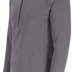 Obermeyer UltraGear 1/4 Zip Top 2024 - A heathered grey zip-up top with a high collar and two chest pockets.