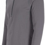Obermeyer UltraGear 1/4 Zip Top 2024 - A heathered grey zip-up top with a high collar and two chest pockets.