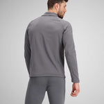 Obermeyer UltraGear 1/4 Zip Top 2024 - A gray quarter-zip top with a collar and zippered front, featuring two side pockets.