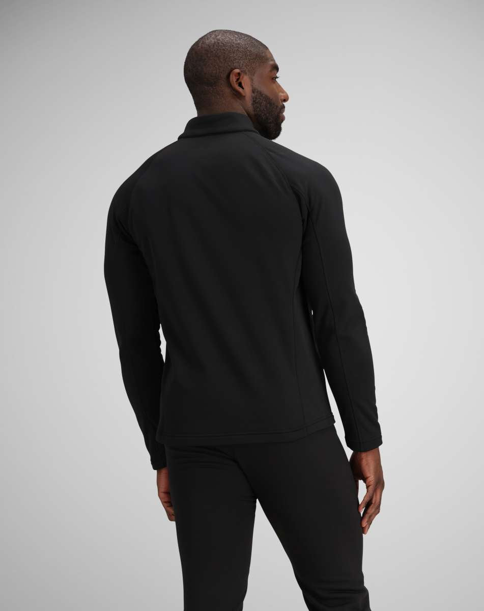 Obermeyer UltraGear 1/4 Zip Top 2024 - Black zip running down center of chest, long sleeves with cuffs.