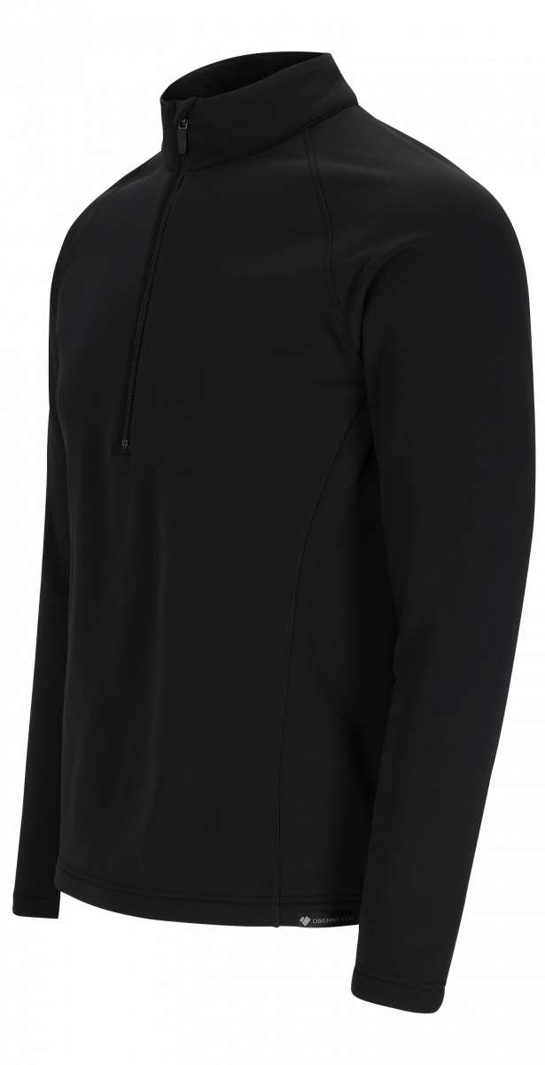 Obermeyer UltraGear 1/4 Zip Top 2024 - Black zip running down center of chest, long sleeves.