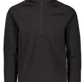 Obermeyer UltraGear Quarter-Zip Sweater 2023 - A black quarter-zip sweater with a high collar and zip running down the center of the chest.