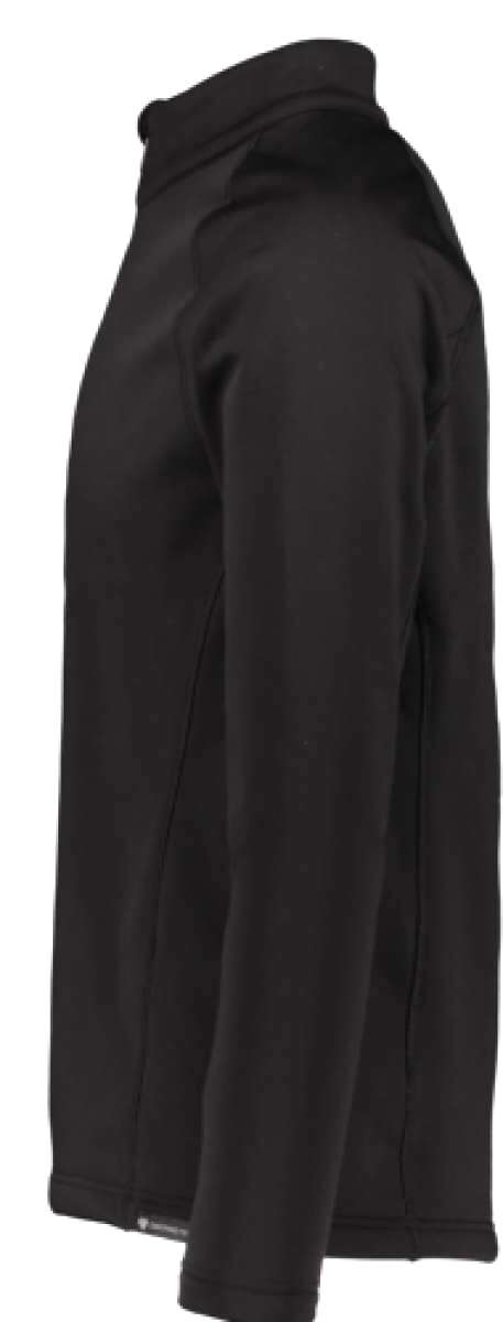 Obermeyer UltraGear Quarter-Zip Sweater 2023 - A black quarter-zip sweater with a high collar and zippered chest pocket.