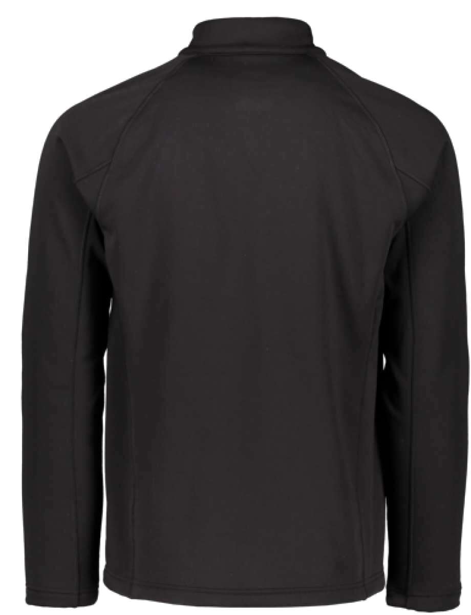 Obermeyer UltraGear Quarter-Zip Sweater 2023 - A dark grey sweater with a quarter zip and ribbed cuffs, collar, and hem.