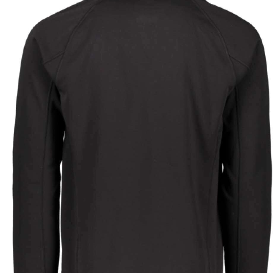 Obermeyer UltraGear Quarter-Zip Sweater 2023 - A dark grey sweater with a quarter zip and ribbed cuffs, collar, and hem.
