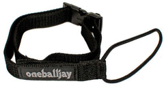 Oneball Back N Black Leash 2022-2023 - A black leash with a metal clip and woven nylon strap.