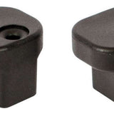 Oneball Board Wall Mount - 1 Board 2022-2023 - A black plastic wall mount with a circular hole in the center, featuring a small lip around it.