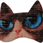 Oneball Cat Eyes Stomp Pad 2024 - A cat's face with blue eyes and brown fur.
