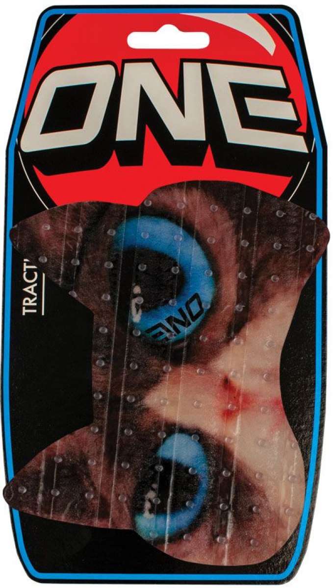 Oneball Cat Eyes Stomp Pad 2024 - Blue eyes with black pupils and white highlights on a brown background.