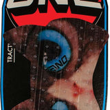 Oneball Cat Eyes Stomp Pad 2024 - Blue eyes with black pupils and white highlights on a brown background.