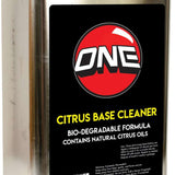 Oneball Citrus Base Cleaner 4oz 2024 - A red and white logo with a stylized "ONE" lettering in the center of a black circle.