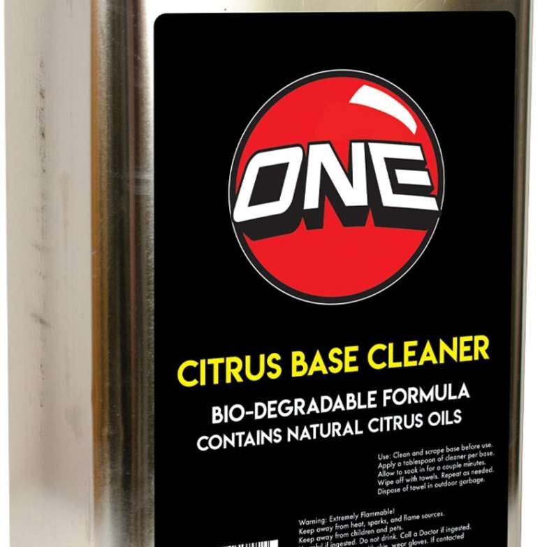 Oneball Citrus Base Cleaner 4oz 2024 - A red and white logo with a stylized "ONE" lettering in the center of a black circle.