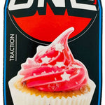 Oneball Cupcake Stomp Pad - A pink cupcake with white frosting and star-shaped sprinkles on top, sitting in a white wrapper.