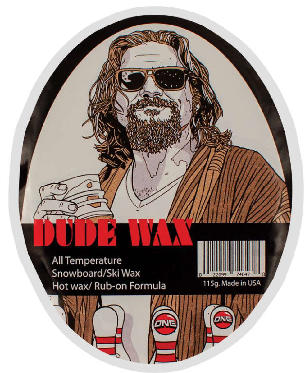 Oneball Dude Wax All Temp 2022-2023 - A brown wax block with a red and white logo on top.