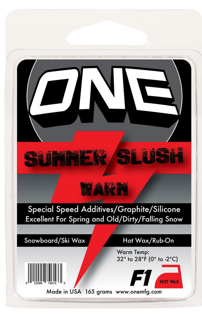 Oneball F1 Summer Slush Warm Wax 2024 - A red wax bar with a black label and white lettering.