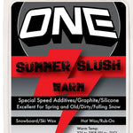 Oneball F1 Summer Slush Warm Wax 2024 - A red wax bar with a black label and white lettering.