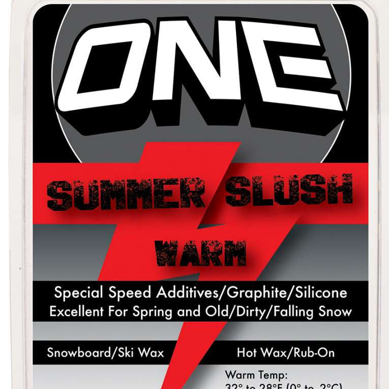 Oneball F1 Summer Slush Warm Wax 2024 - A red wax bar with a black label and white lettering.
