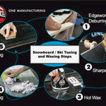 Oneball F1 Summer Slush Warm Wax 2024 - A yellow and black wax block with a white label on top, sitting in front of a dark background.