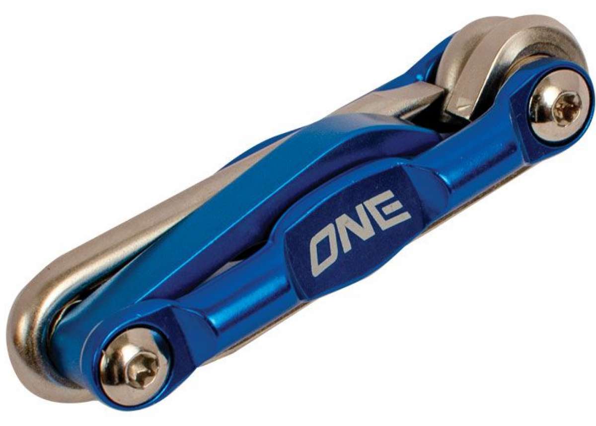 Oneball - Folding tool with a blue handle and silver metal components.