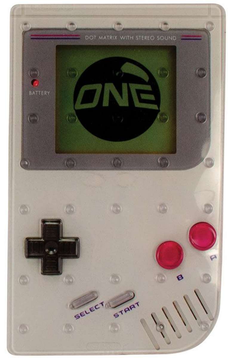 Oneball Game Boy Stomp Pad 2024 - A small, round, black rubber pad with a circular indentation in the center.