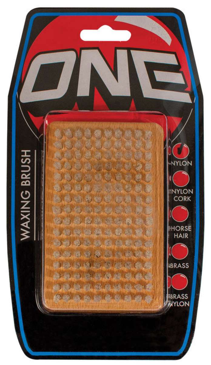 Oneball Nylon Brush 2024 - A tan brush with nylon bristles in a clear plastic package.