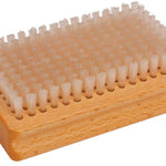 Oneball Nylon Brush - A white nylon bristle brush with a light brown wooden handle.