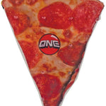 Oneball Pizza Stomp Pad 2024 - A pizza-shaped stomp pad with a red sauce and cheese topping design, featuring the word "ONE" in white letters on top of the pizza.