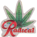 Oneball Radical Leaf Stomp Pad 2024 - A green leaf with black veins and a blue mountain range in the background.