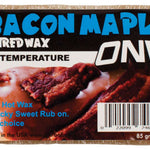 Oneball Shape Shifter Maple Bacon Wax 2024 - A brown wax with a bacon pattern on its label.