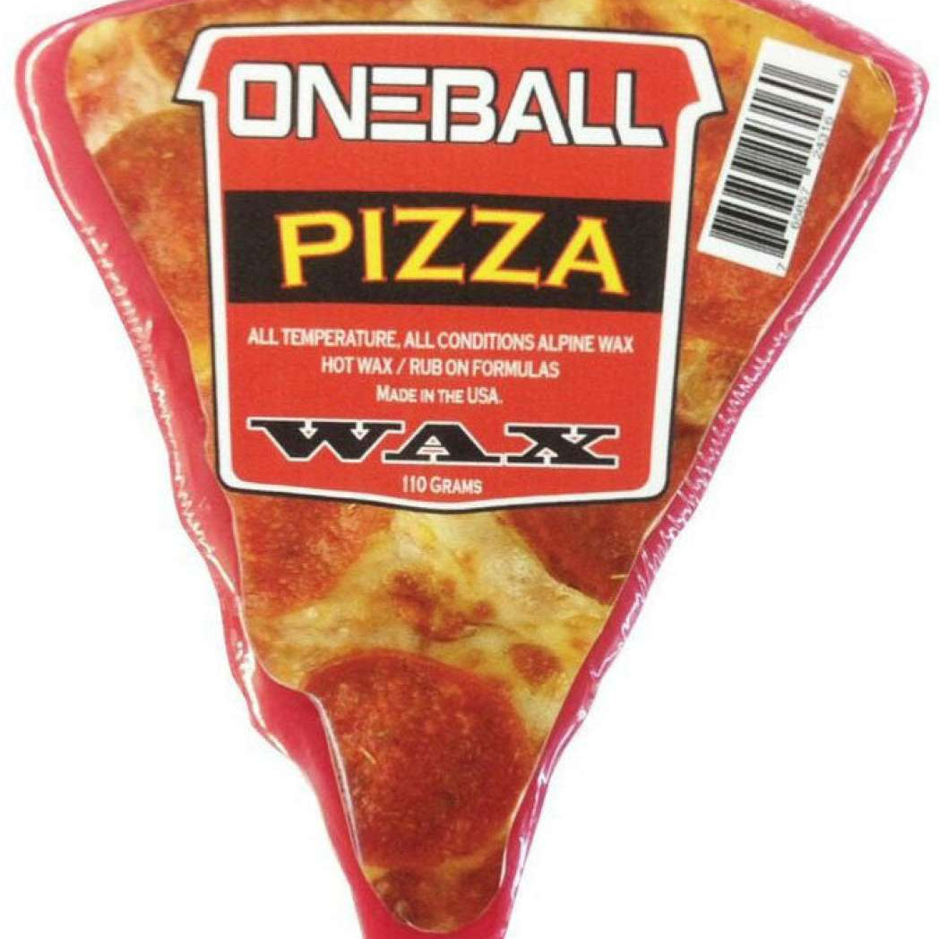 Oneball Shape Shifter Pizza Wax 2024 - A red, black and yellow wax with a pizza slice design on its label.