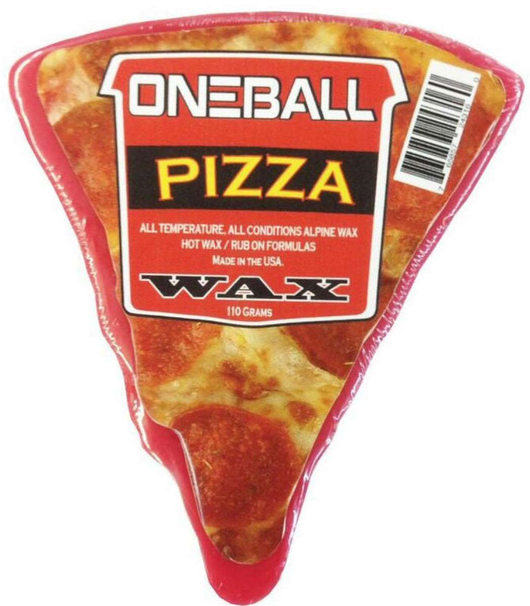 Oneball Shape Shifter Pizza Wax 2024 - A red, black and yellow wax with a pizza slice design on its label.