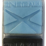 Oneball X-Wax Ice Cold 2024 - A blue wax block with an embossed "X" on top and a logo at the bottom.