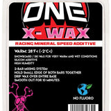 Oneball X-Wax Warm 2024 - A red can with a white label and black text, featuring a snowboarder riding down a mountain on the front.