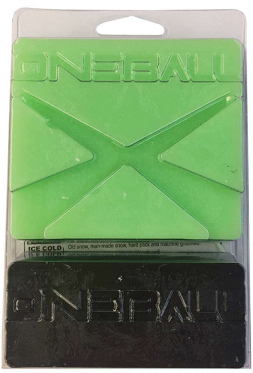Oneball X Wax Cool 28-21F 2022-2023 - Green wax with a cross-shaped logo on top.