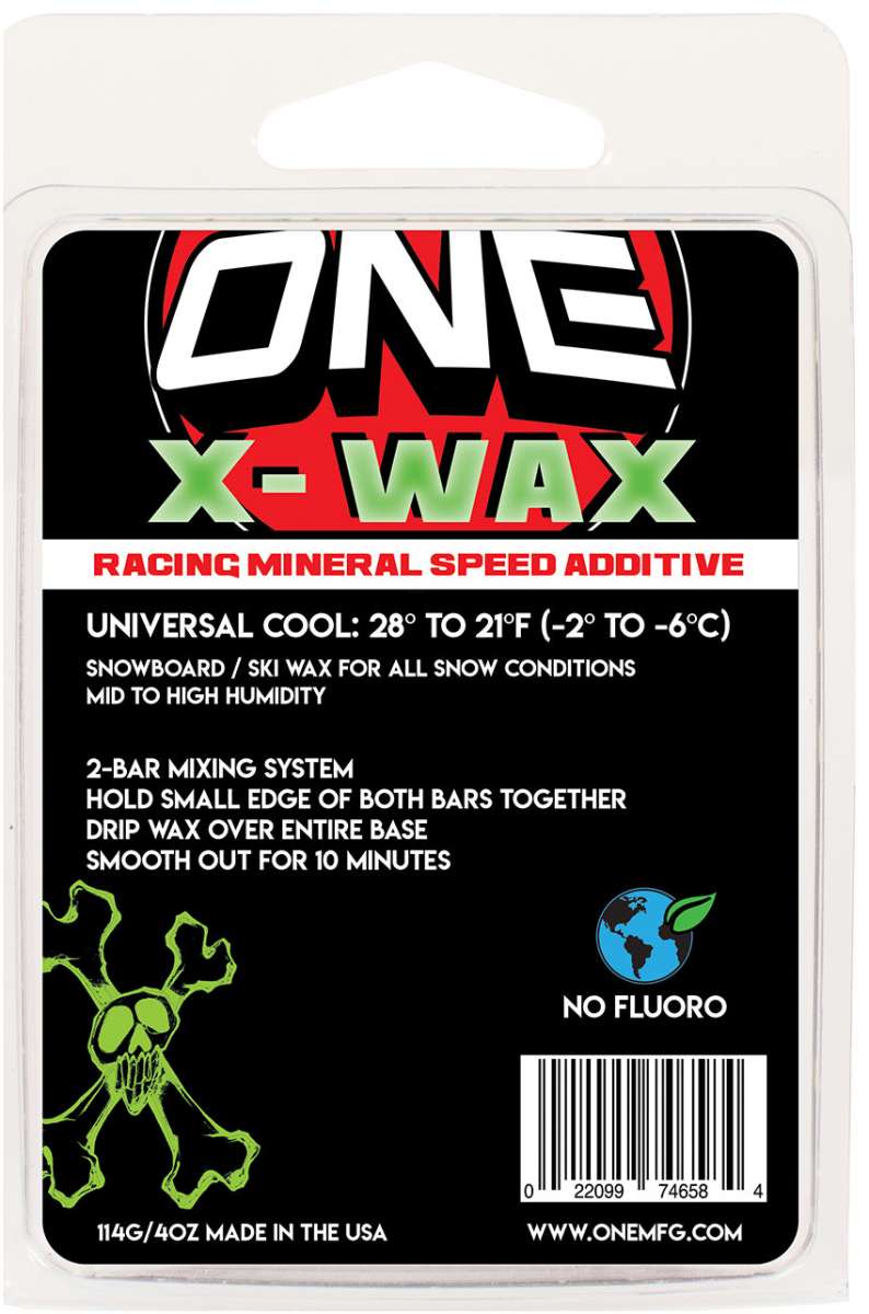Oneball X Wax Cool 28-21F (2022-2023) - A red and black wax with a white logo that says "X-Wax" in bold letters.